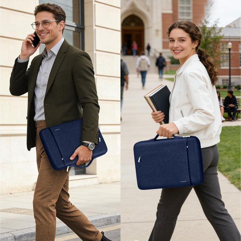 Ferkurn Laptop Case Sleeve for Men Women Chromebook Case Compatible with MacBook Air/Pro Lenovo Surface HP Dell ASUS Acer, 15.6 inch, Blue - Image 2